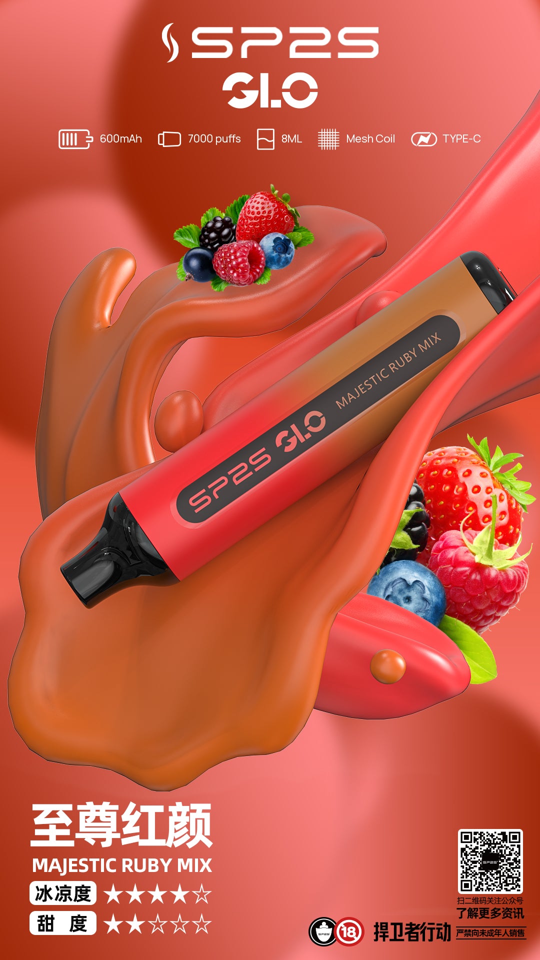 新品:sp2s拋棄式 7000口一次性 電子煙