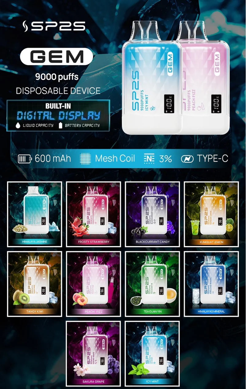 sp2s拋棄式9000口數  一次性電子煙  不可充電